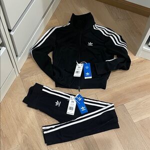 Adidas Originals Firebird TRACKSUIT in Black. Pants & Jacket both in 2XS